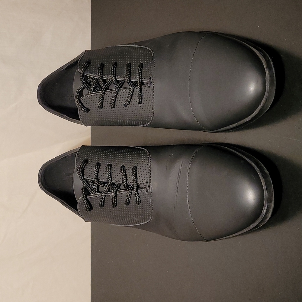 Aldo Black Leather Cap Toe Oxford Shoes 11 - Picture 3 of 9